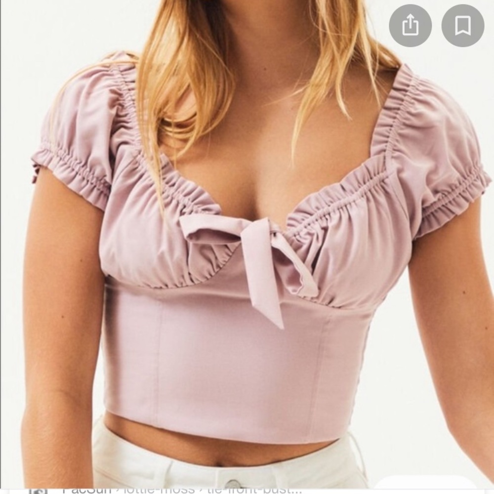 RARE Lottie Moss Toe Front Bustier Top -  Pink